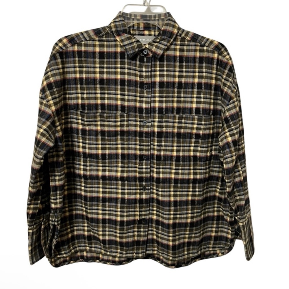 Everlane Oversized Plaid Boxy Flannel Shirt Size Medium New - Picture 4 of 12
